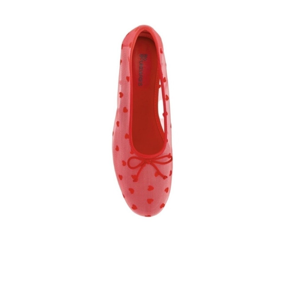 No Boundaries Red Heart Mesh Ballet Flats Women's Size 9 1/2 New NWT - Picture 6 of 9